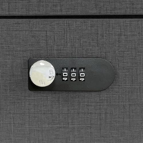 Miniatura 6 de Archivador de madera con cajón con cerradura codificada, carpetas colgantes A4 o tamaño carta, pequeño archivador rodante, soporte de impresora,