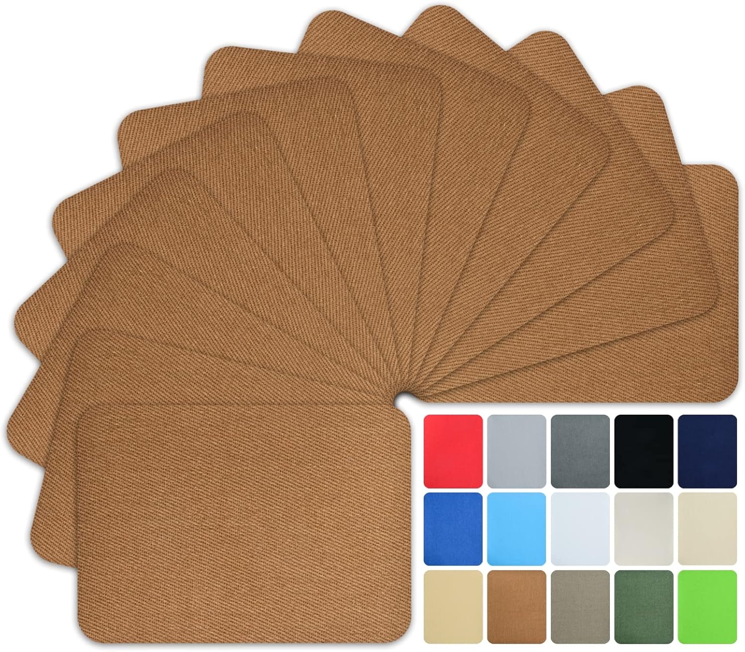 Amazon.com: Butie 12 Pieces Iron-on Patches Premium Quality Fabric ...