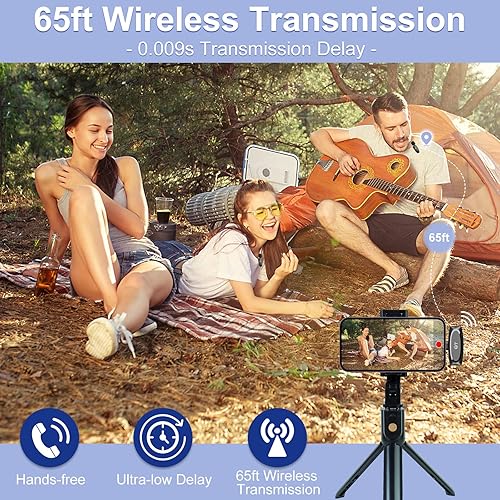 Miniatura 4 de Micrófono de solapa inalámbrico para grabación de video de iPhone, micrófono con clip, mini micrófono de solapa para entrevistas de iPhone, podcast,