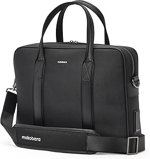 MOKOBARA Decaf Briefcase | Fits 15 Inch Laptop, 8.5L Capacity | Water-Resistant Nylon & Vegan Leather | Ideal for Work & B... Price In India