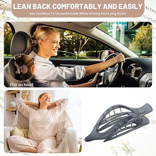 Miniatura 37 de Pinzas para el cabello French Concord, 6 pinzas para el cabello planas deslizantes laterales para volumen, agarre fuerte, agarre antideslizante