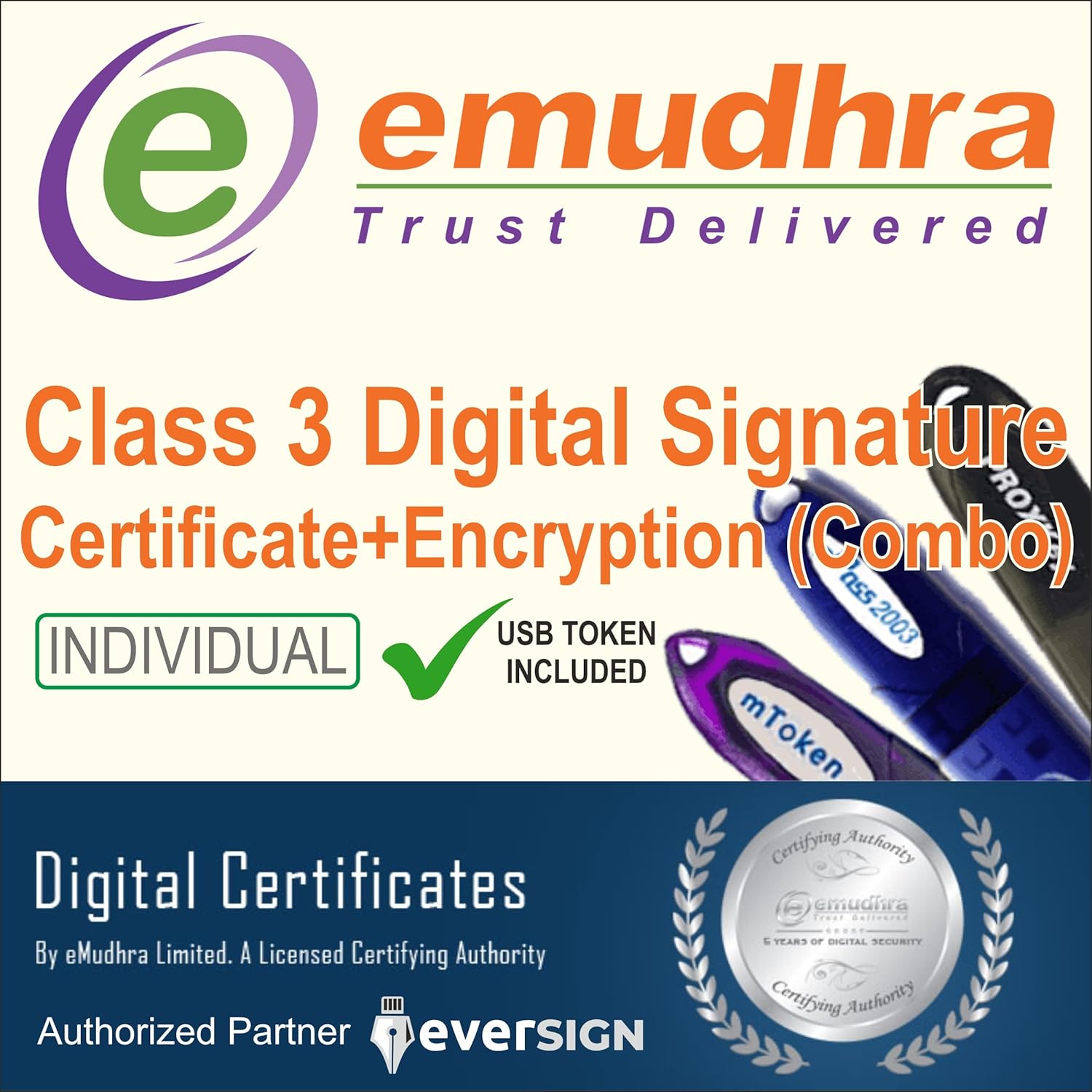 EVERSIGN eMudhra (Class 3 Combo DSC) Digital Signature Certificate