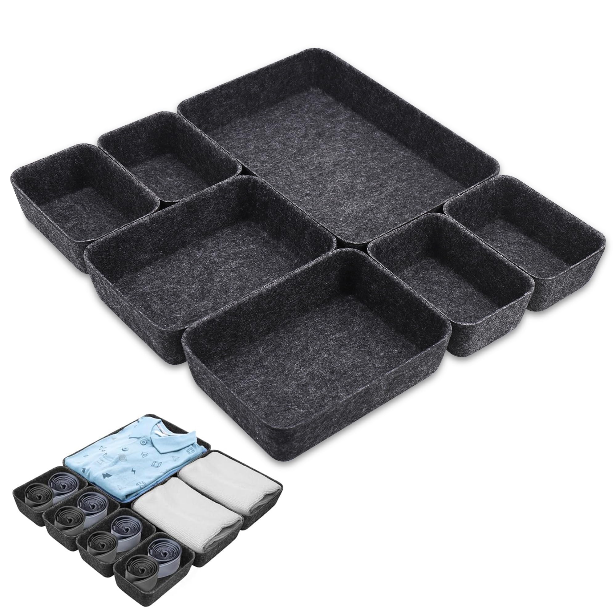 3 Pezzi Organizer per Cassetti Pantaloni, Lavabile Organizer Aradio