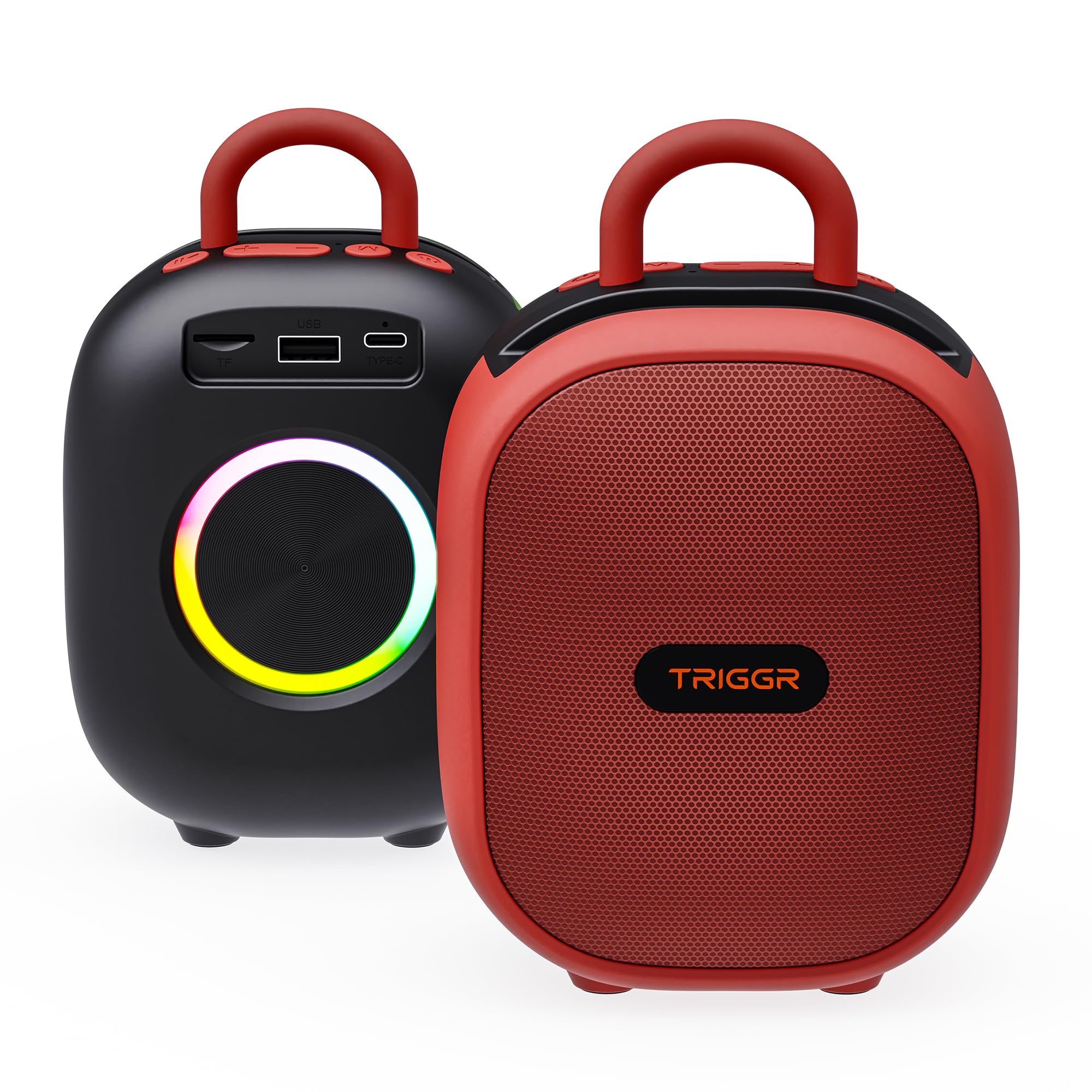 TRIGGR Roar 12 Portable BT, V5.3, FM Mode, Rubber Finish, 8 Hr Playtime 12 W Bluetooth Speaker (Red Eclipse, Mono Channel)-image-25