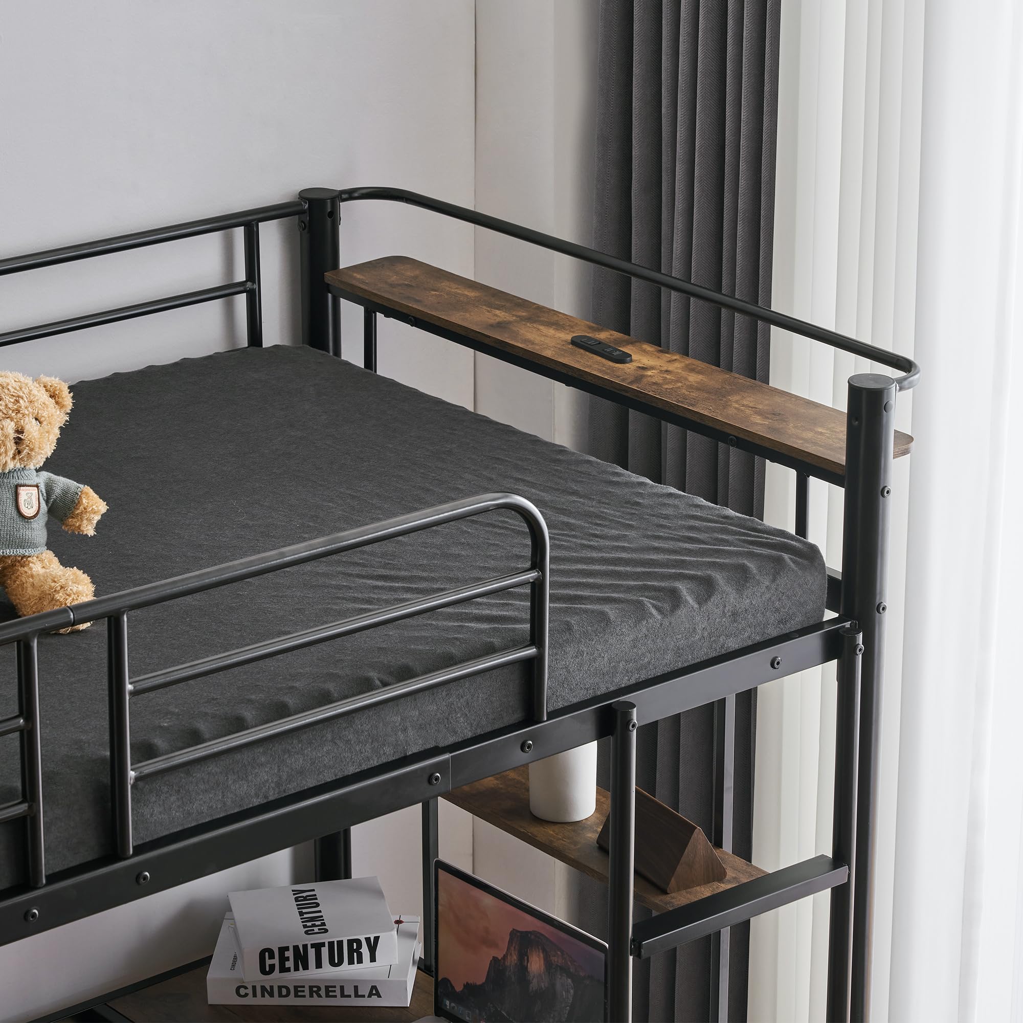 Amazon｜ロフトベッド システムベット シングル 二段ベッド スチール