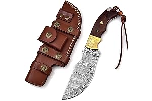 Tracker Knife: Dessi's Hand-Forged Damascus Steel Blade for Hunting, Camping, Tactics & Survival