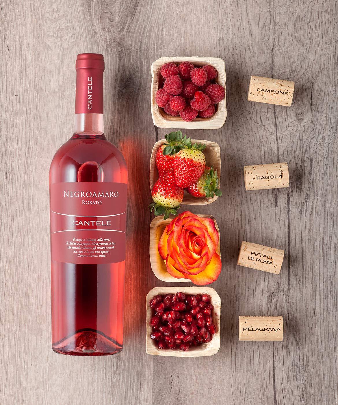 CANTELE 3 Bottiglie Vino NEGROAMARO Rosato I.G.T. SALENTO da UVE NEGROAMARO