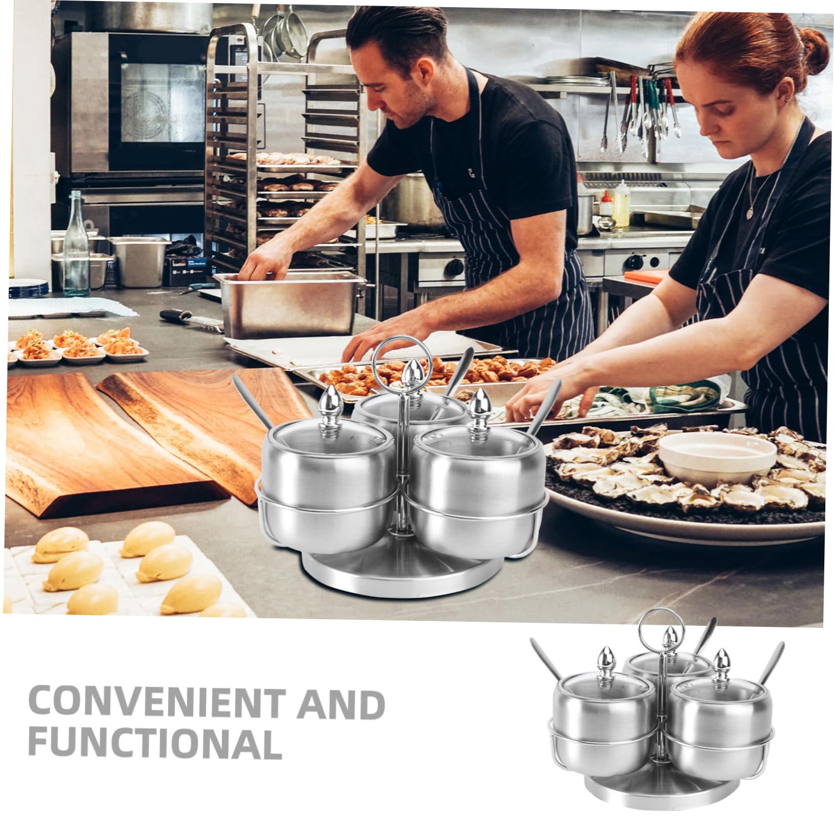 MAGICLULU Étagère à Épices Style Européen Récipient Condiments Porte-épices Étagère Épices Cuisine