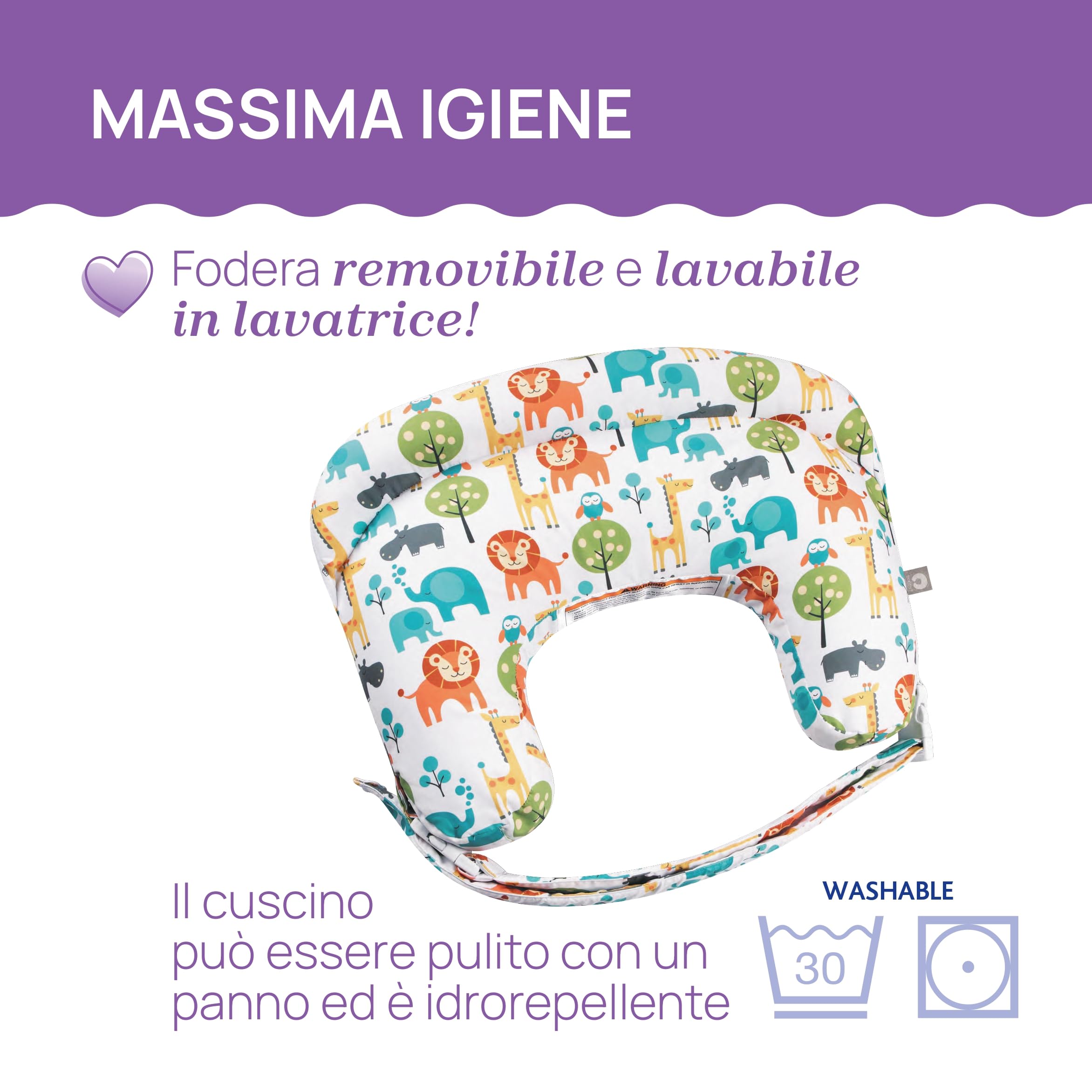 Boppy Cuscino Allattamento Deluxe, Supporto per Allattamento al Seno e con Biberon, Forma Ergonomica con Supporto per Mamma e Bambino, Imbottitura Piena, Sfoderabile e Lavabile in Lavatrice, 0M+