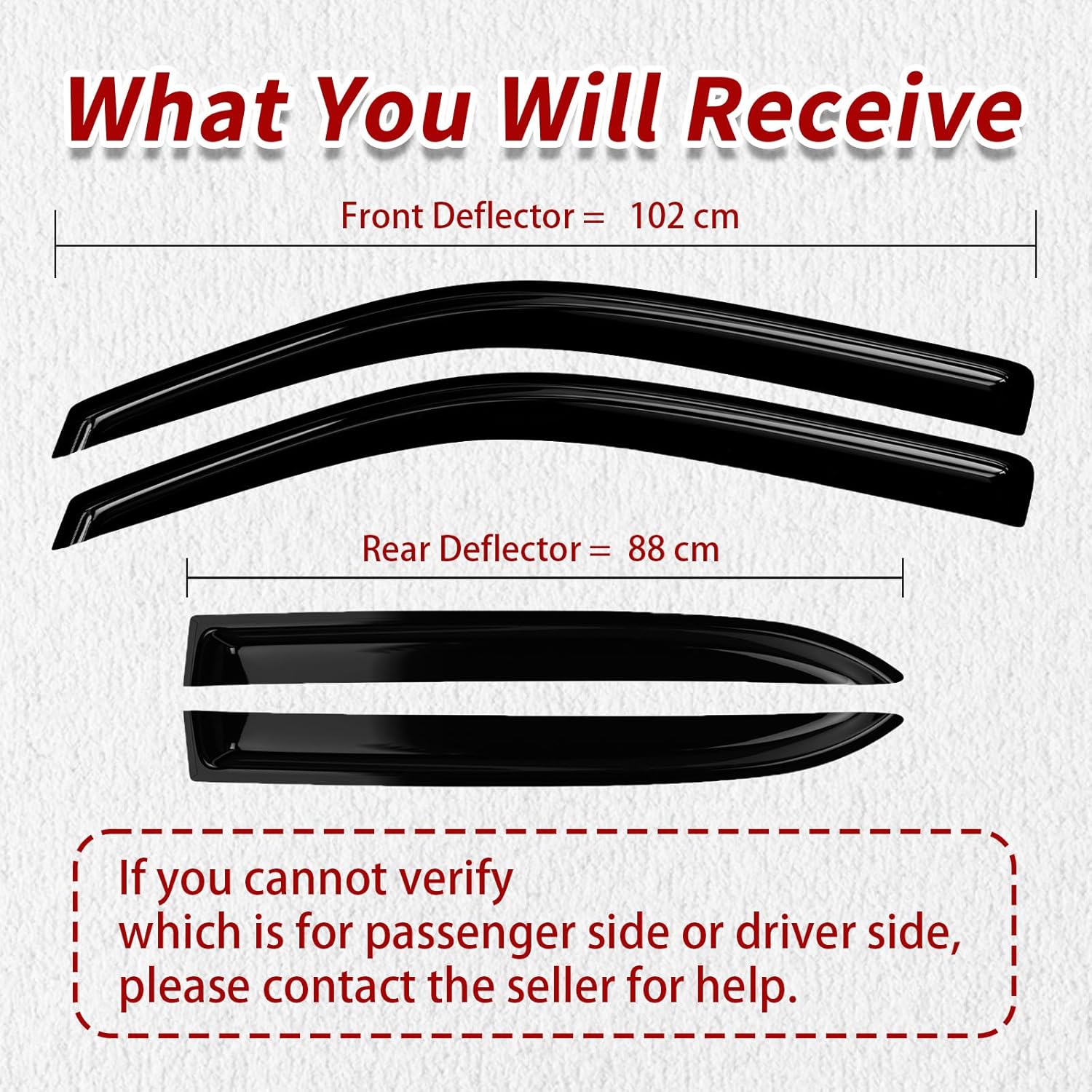 4pc rain guards for 2018-2024 chevy equinox window visors deflectors sun shades vent tape on out channel 18-24 chevy equinox