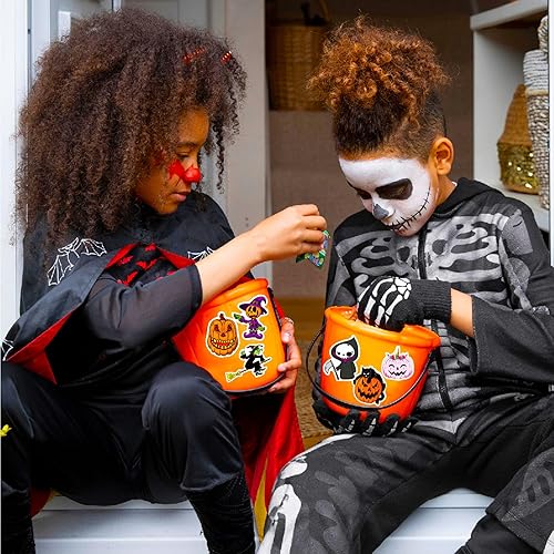 Miniatura 3 de Calcomanías de Halloween, 100 calcomanías temáticas de calabaza de Halloween a granel, vinilo impermeable para fiestas de Halloween, regalos de