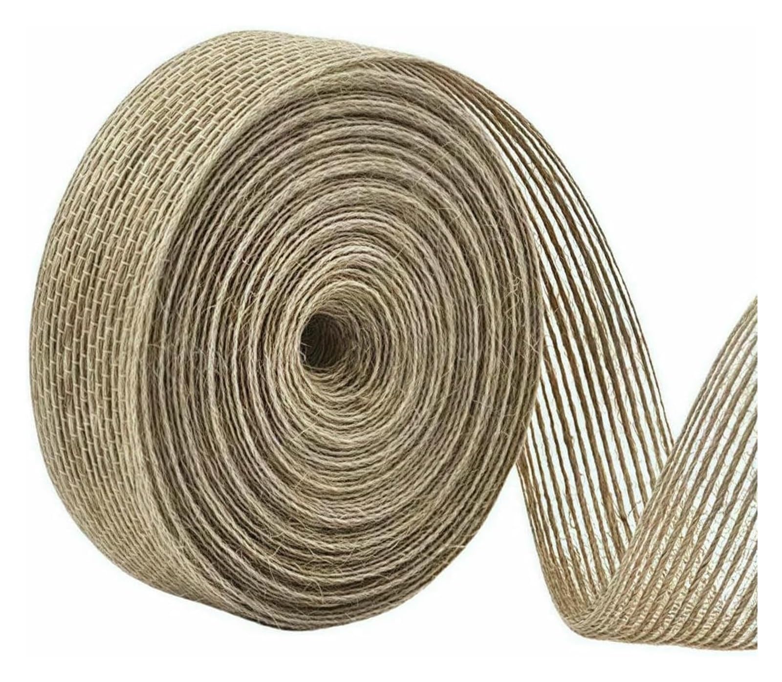 wstążka jutowa, Wstążka jutowa w rolce 6 mm-50 mm x 10 m do samodzielnego pakowania ślubnych dekoracji świątecznych(Aysm-2.5cm)