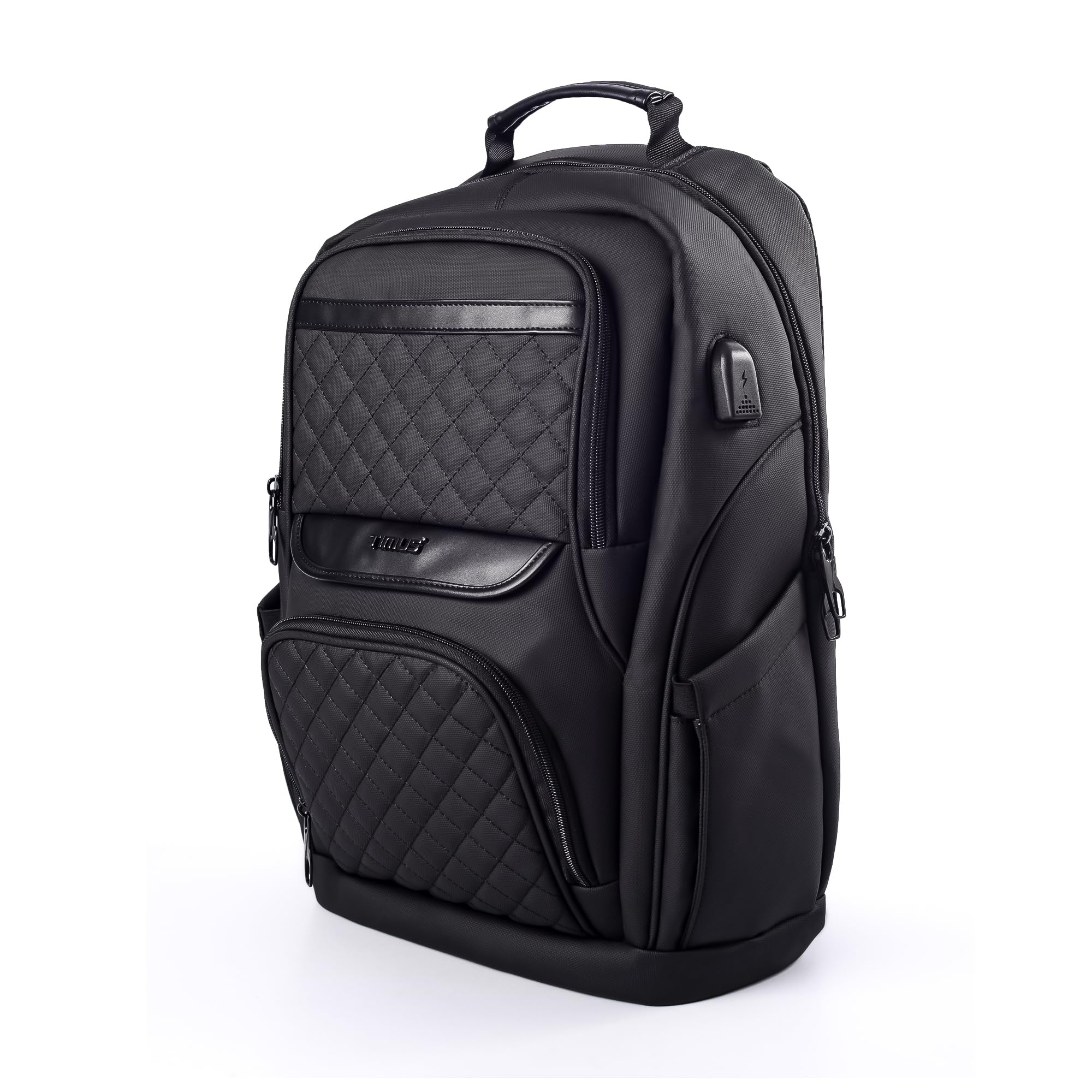 Timus Berlin Black Professional Laptop Bag for Men & Women 23 L with 15.6 Inch Laptop Compartment | Water resistant with USB Port Anti-Theft Backpack| Premium Polyester Fabric (B0CRBDFM2V) Amazon Price History, Amazon Price Tracker