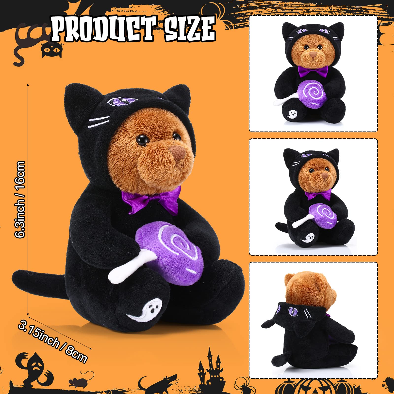Amazon.co.jp: HyDren 2ピース ハロウィンクマぬいぐるみ ソフト
