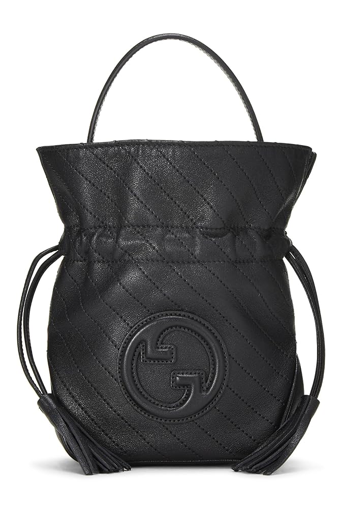 GUCCI GG ブロンディ ミニバケットバッグ ブラック 大人気 Amazon.com: Gucci, Pre-Loved Black Leather Blondie Bucket