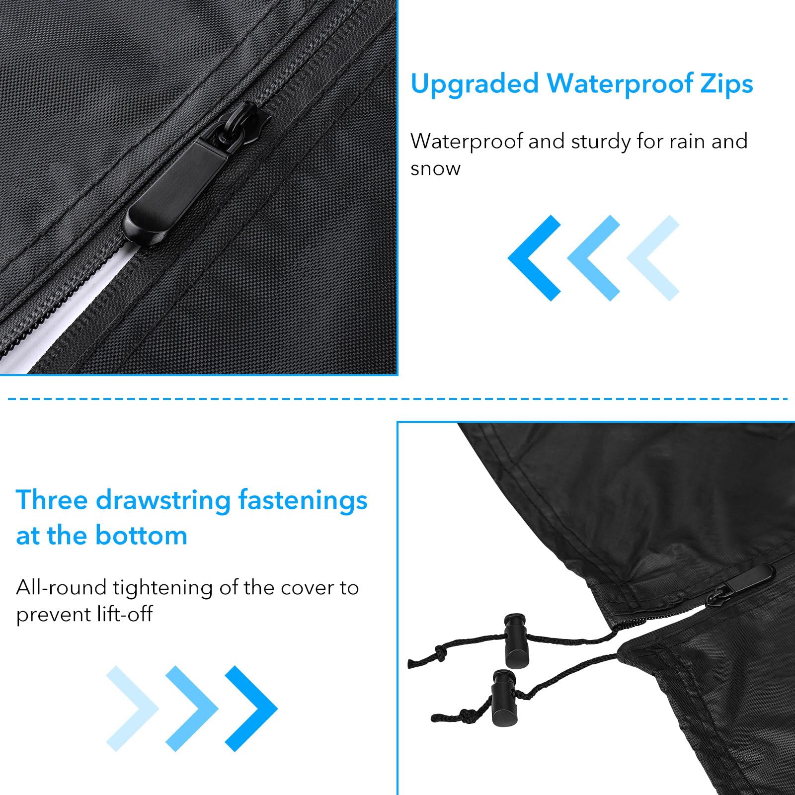 Copertura Per Sedia A Sdraio Qwork - Tessuto Oxford 420D Con PVC, Impermeabile, UV Resistant - Foto 12