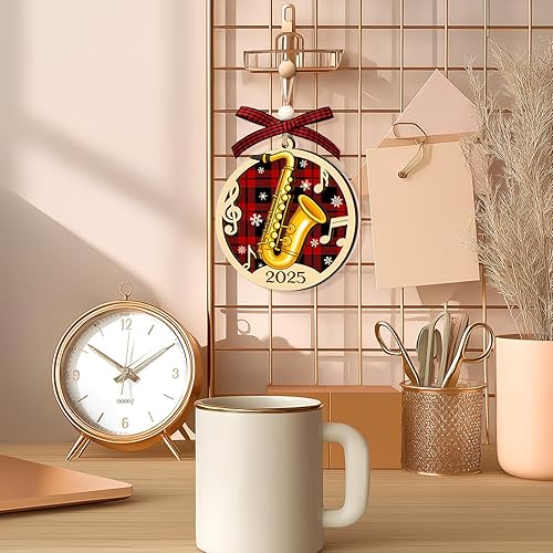 Miniatura 7 de Adorno de saxofón Adorno de instrumento musical para árbol de Navidad Regalo para saxofones Bonitos regalos para músicos Decoración para amantes