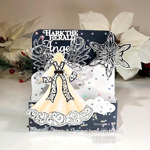 Miniatura 6 de Creative Expressions Sue Wilson Craft Dies-Festive Collection-Christmas Angel 2023, 3.4 x 3.8 pulgadas, metal