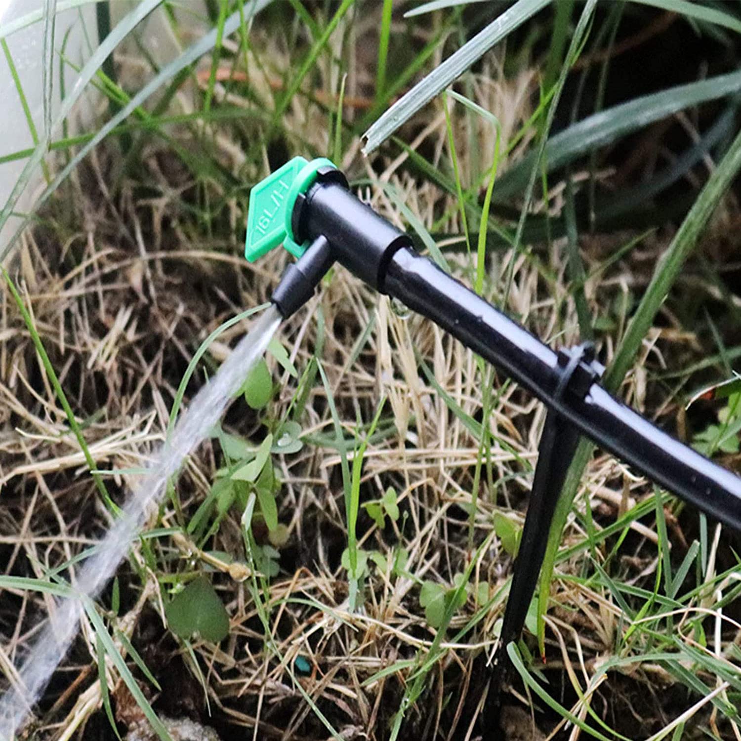 SagaSave Confezione da 300 gocciolatori per irrigazione a bandiera 16L/H 8L/H 4L/H 4L/H Irrigatore a goccia compatibile con tubo da 4 mm/7 mm per giardino prato verdura