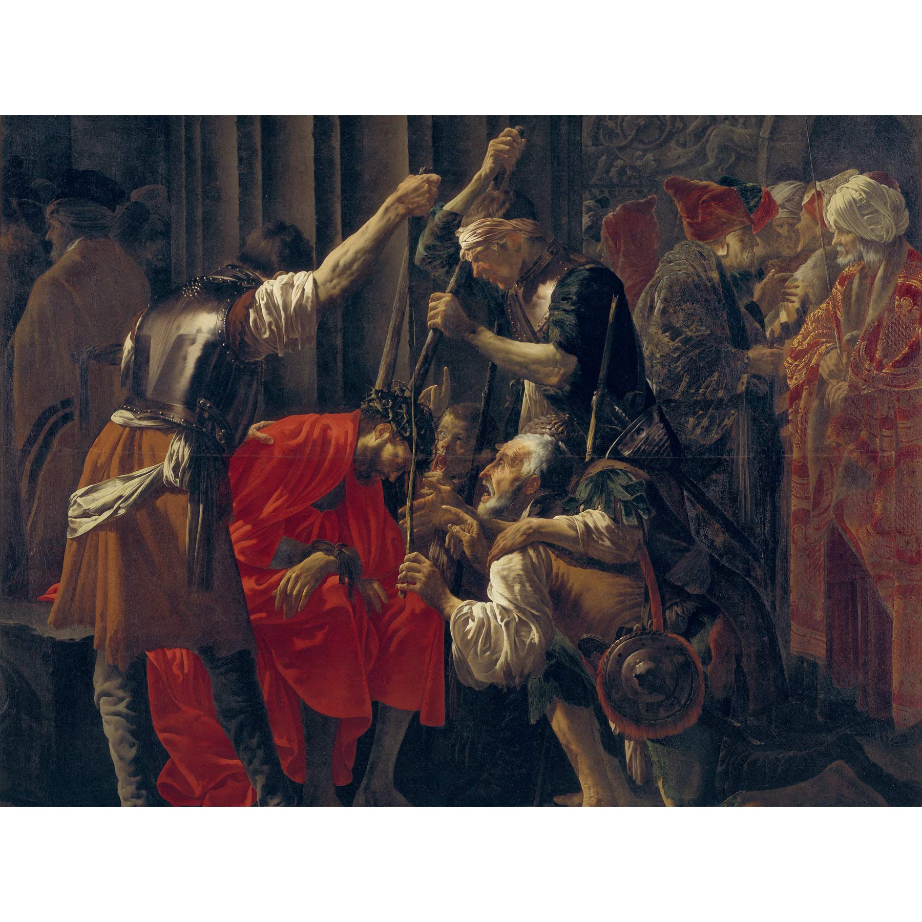Brugghen Christ Crowned With Thorns Painting Large Wall Art Poster Print Thick Paper 18X24 Inch