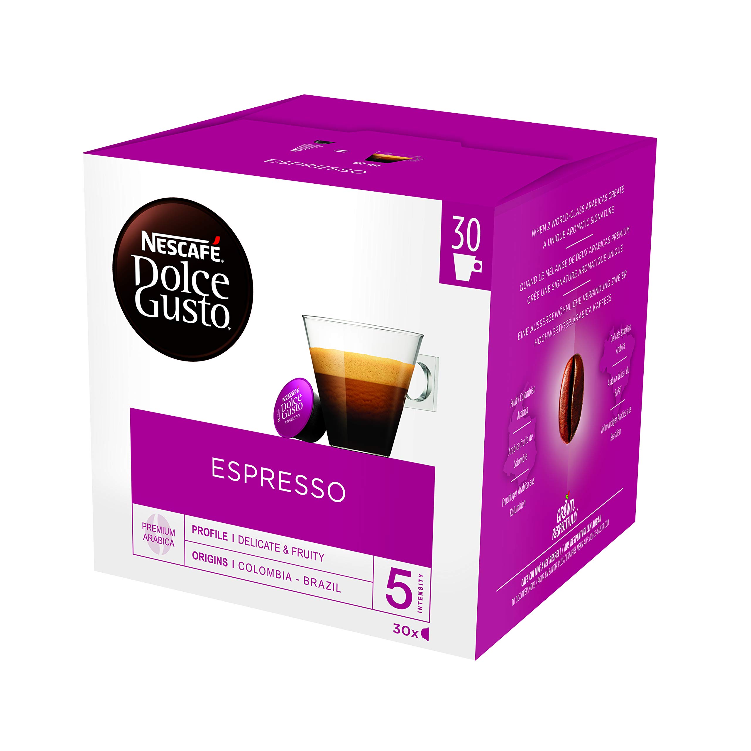 Nescafe Dolce Gusto vorrats Caja Espresso 3 x 30 Cápsulas, 3 Pack (90 Cápsulas)