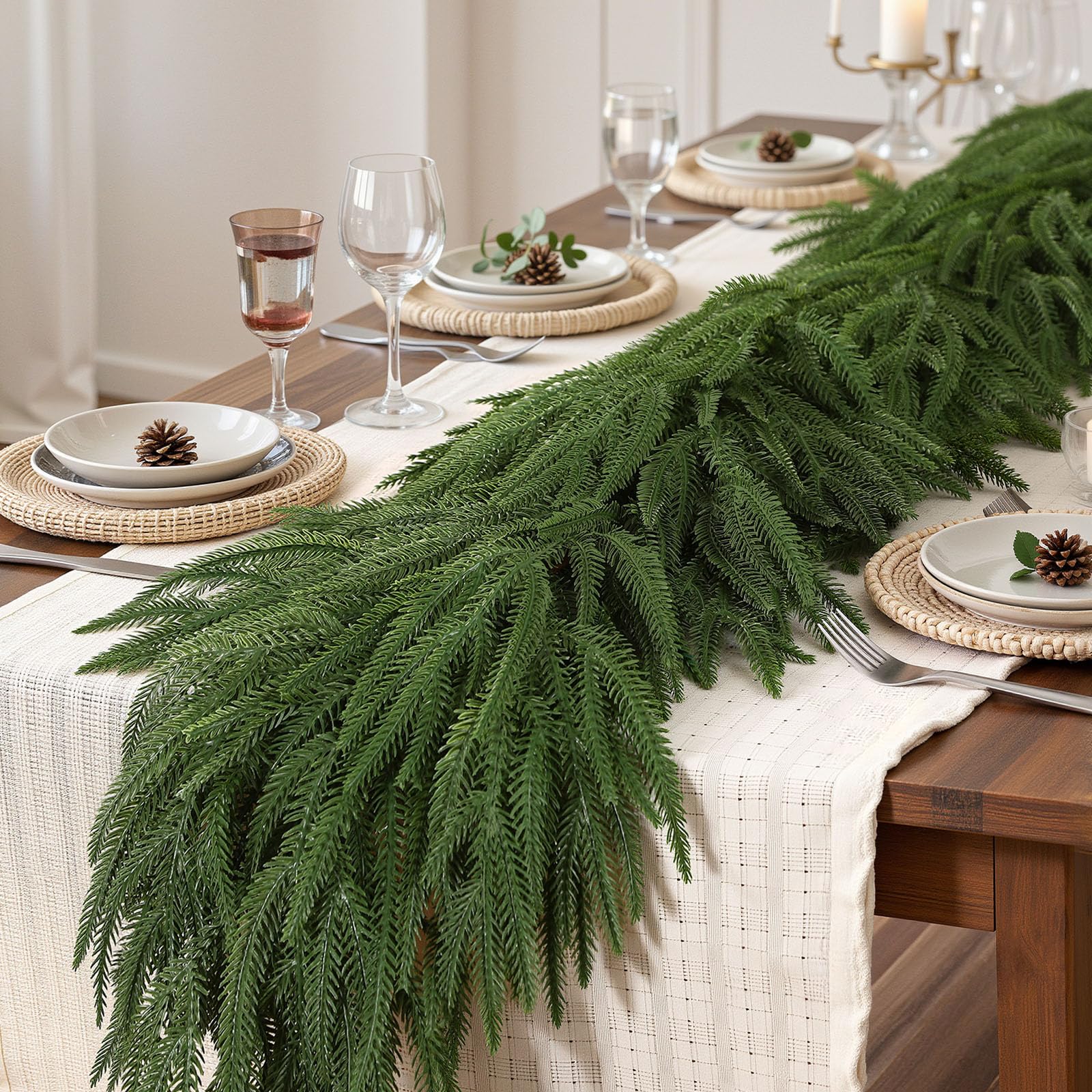 Alupssuc Guirnalda Navidad 270cm,100% PE,Interiores y Exteriores