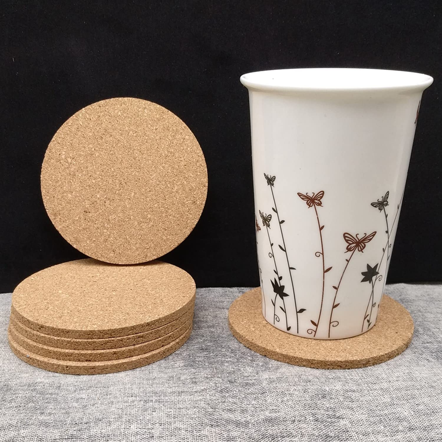 Set van 12 siliconen onderzetters, ronde glazen onderzetters, zwart, voor drankjes, bar, kopjes Set van 12 siliconen onderzetters, ronde glazen onderzetters, zwart, voor drankjes, bar, kopjes