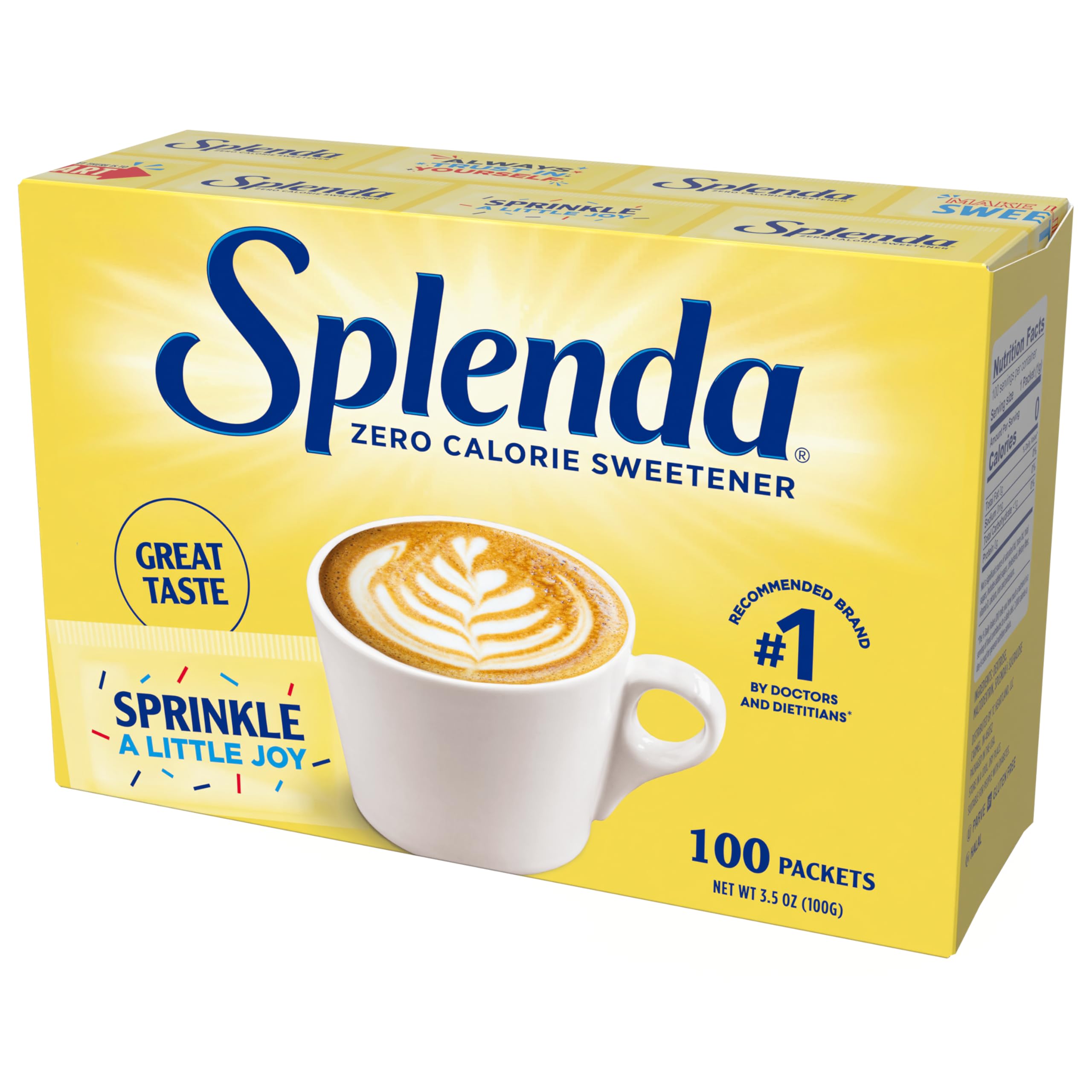 Overseas Direct Elbow Splenda Sweetener Packets, 100 each