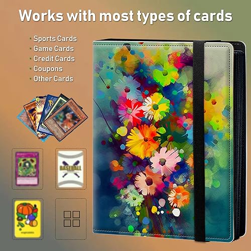 Vista 55 de Carpeta para tarjetas de intercambio, 4 bolsillos para tarjetas intercambiables, 400 bolsillos de doble cara, funda para tarjetas de tamaño Galaxia