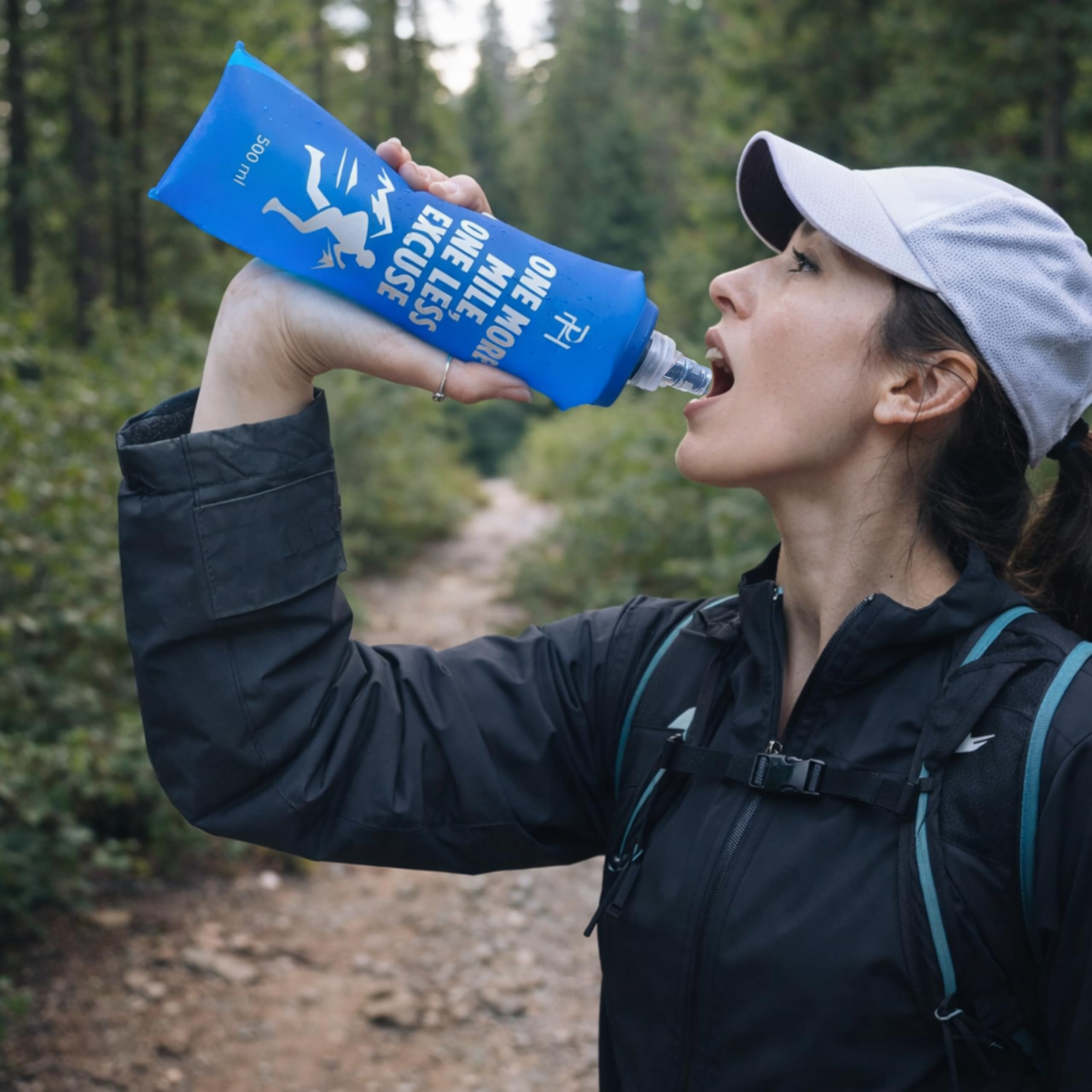 Ph Pro Heat Soft Flask | 2 Botellas Plegables de Agua para Running | Bolsa de Hidratacion de 500ml Flexible | Accesorio para Senderismo, Trail Running(2 AZUL - 500 ML)