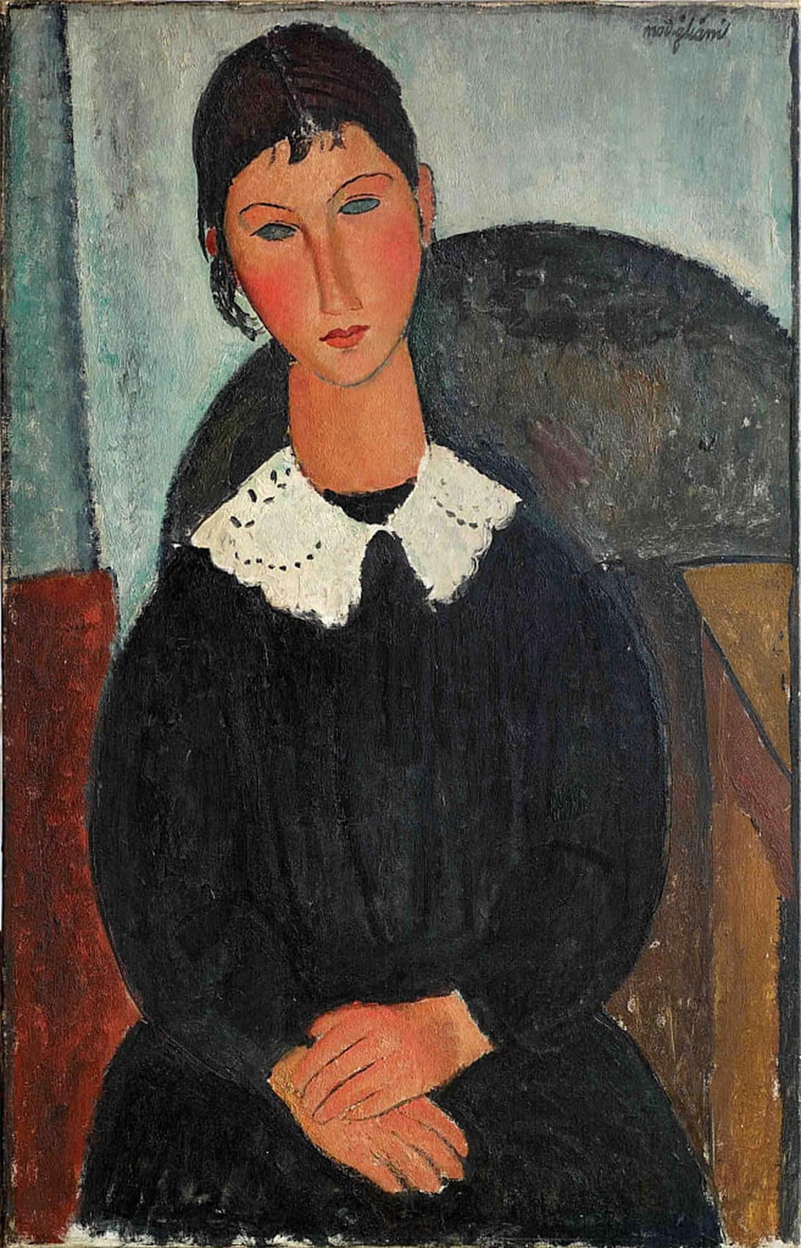 ARTXLXXBN Famous Prints Artwork Pictures Poster Painting Art Elvire Au Col Blancby Amedeo Modigliani Artwork Landscape Pictures for Home Decor 60x90cm