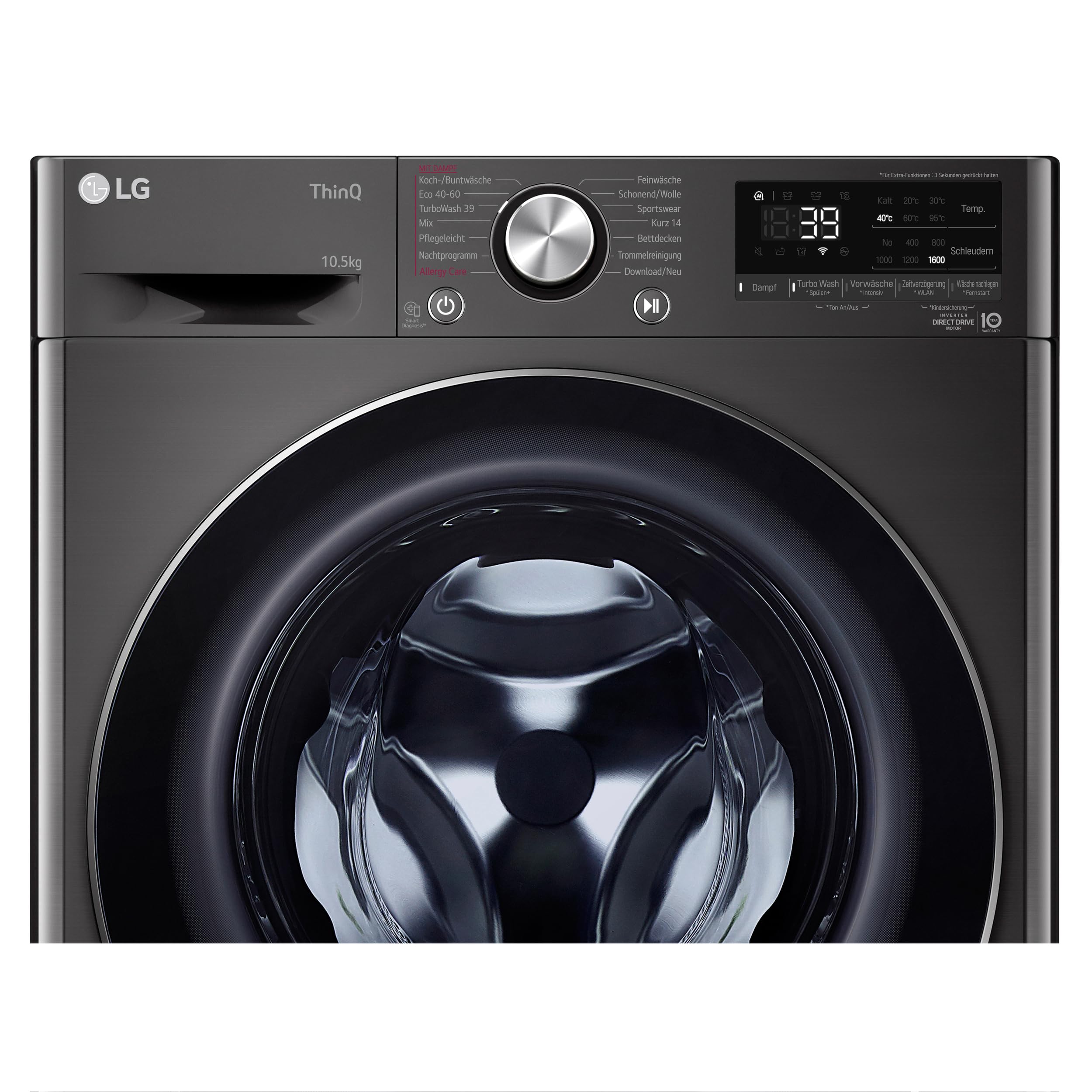 LG Electronics F6WV710P2S lavadora EEK A Carga frontal 10,5 kg 1600 Umin vapor inversor accionamiento directo