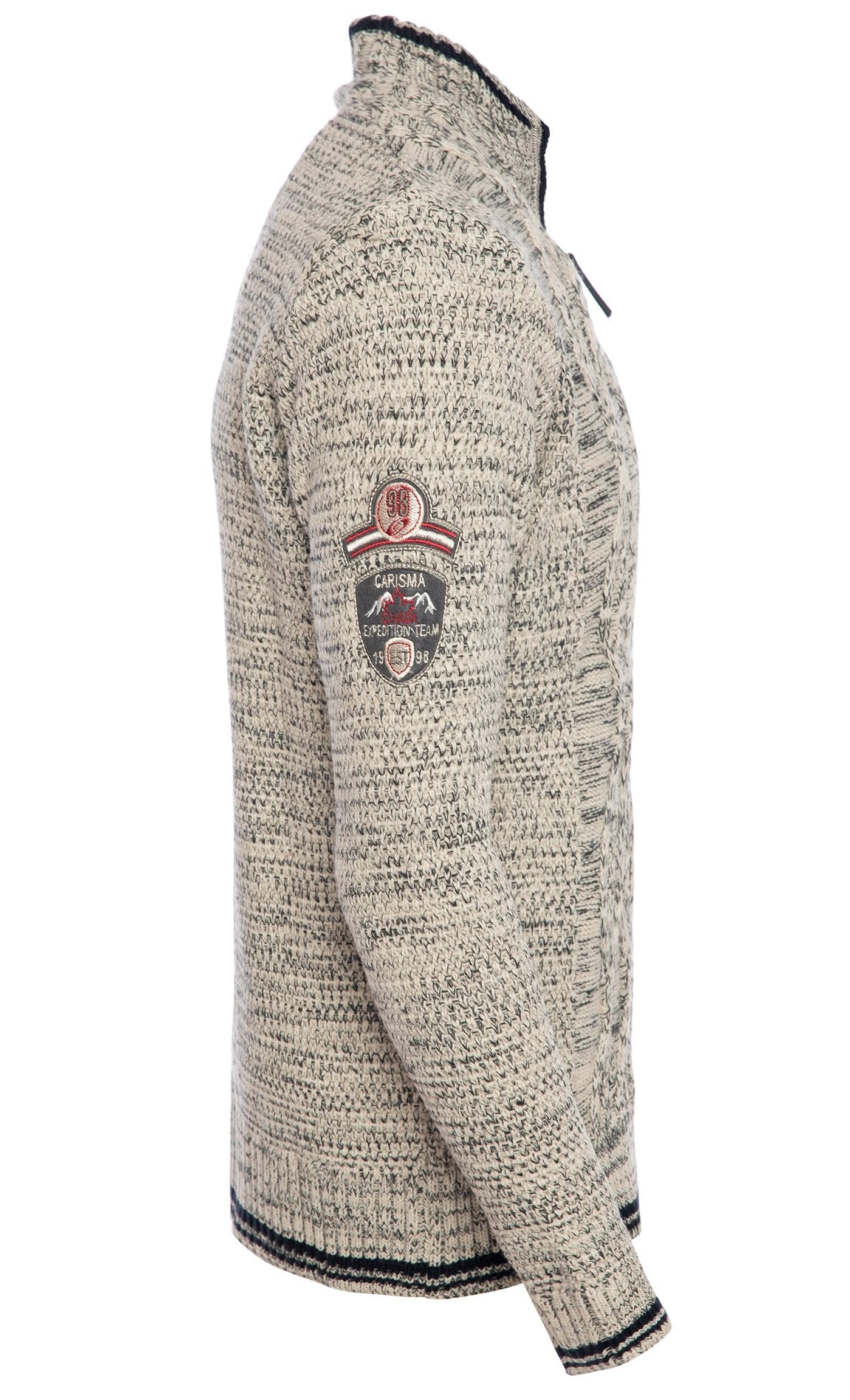 Carisma Strickpullover für Herren ? Herren Troyer mit Stickerei ? Angenehmer Regular Fit Pullover für Büro und Freizeit 7804