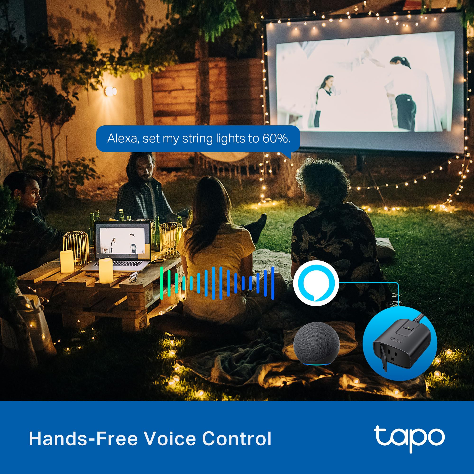 Tapo Outdoor Smart Dimmer Plug for Outdoor Lights Matter App Control IP65 Weather Resistant Works with Siri Alexa — view 10