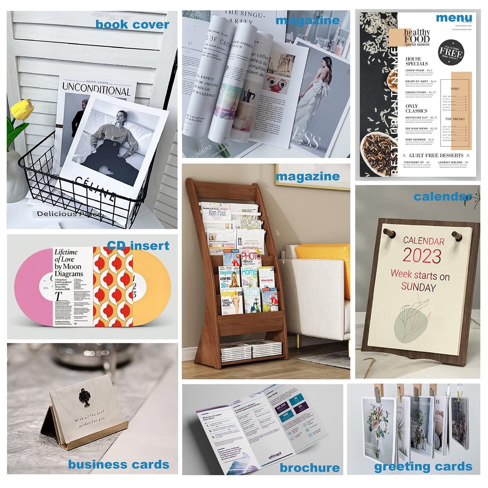 200 arkuszy dwustronnego papieru fotograficznego, błyszczący, 8,5 x 11, 24,5 kg, do atramentu barwnikowego, wartość 200 g/m², opakowanie zbiorcze, obraz 8,5 x 11, 9,5 ml do drukarki