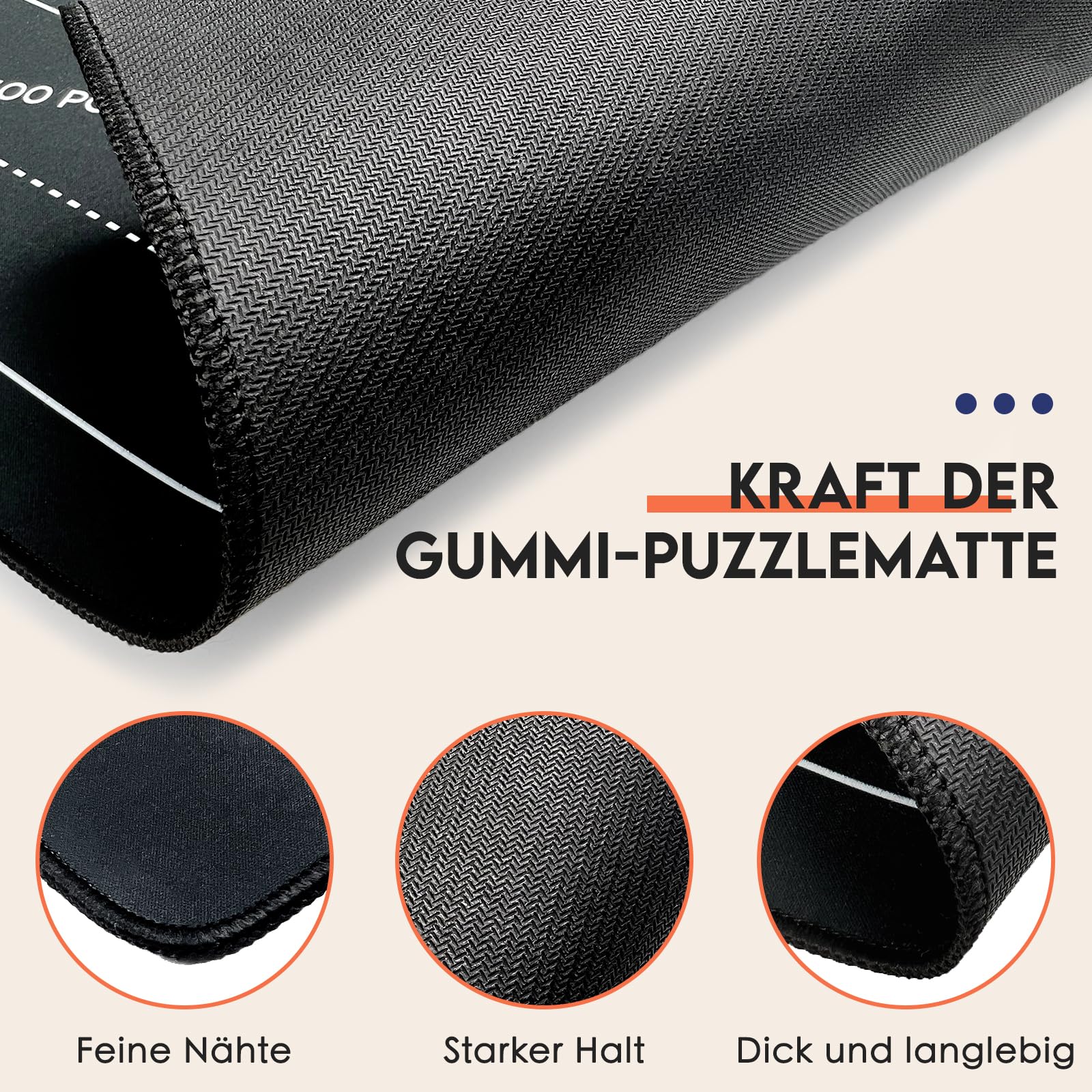 Nariolar Maty puzzle, zestaw 2 mat z gumy i filcu, na 500/1000/1500 elementów, praktyczne akcesoria do przechowywania i transportu puzzli