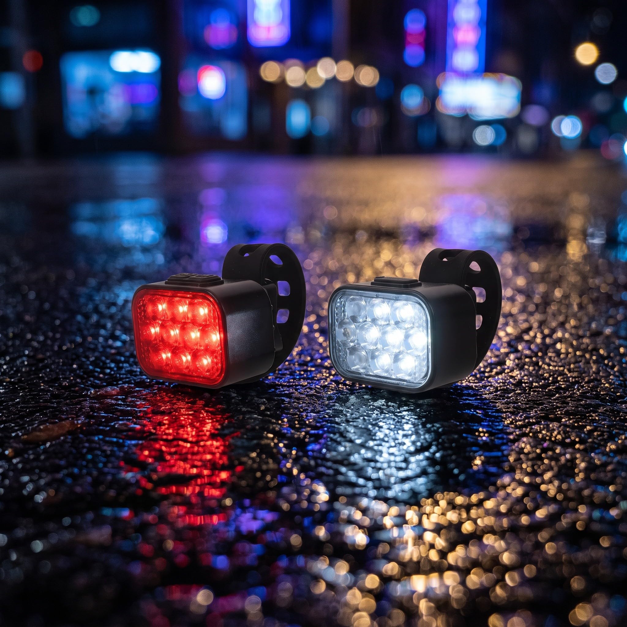 Zerodeko 1 Juego de Luces para Bicicleta Recargables por USB e Impermeables: LED superbrillantes | Faro delantero con 8 modos y luz trasera con 9 modos - Resistente al agua para ciclismo en cualquier condición climática.