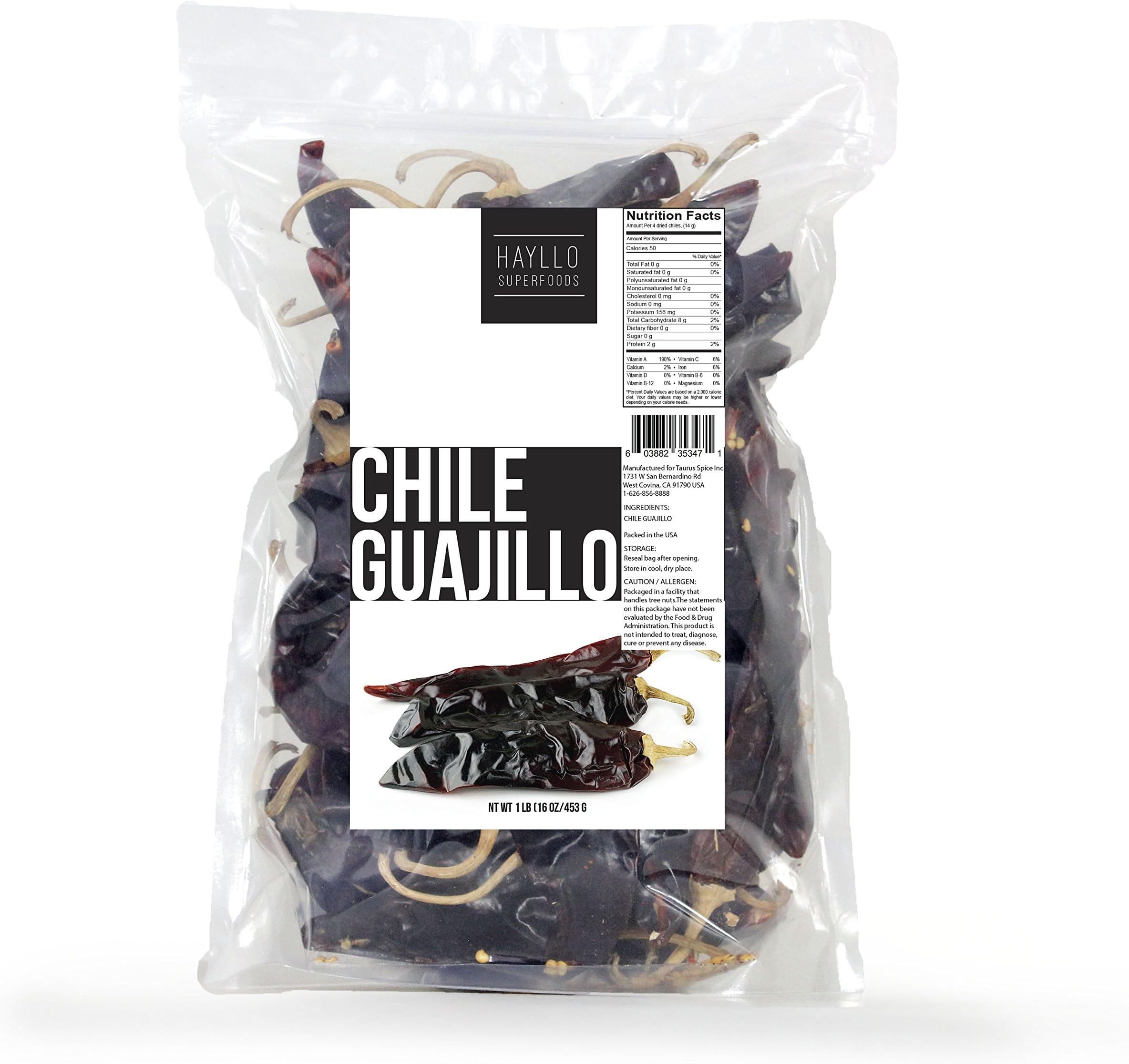 Hayllo Guajillo Chiles, Whole 1 Pound