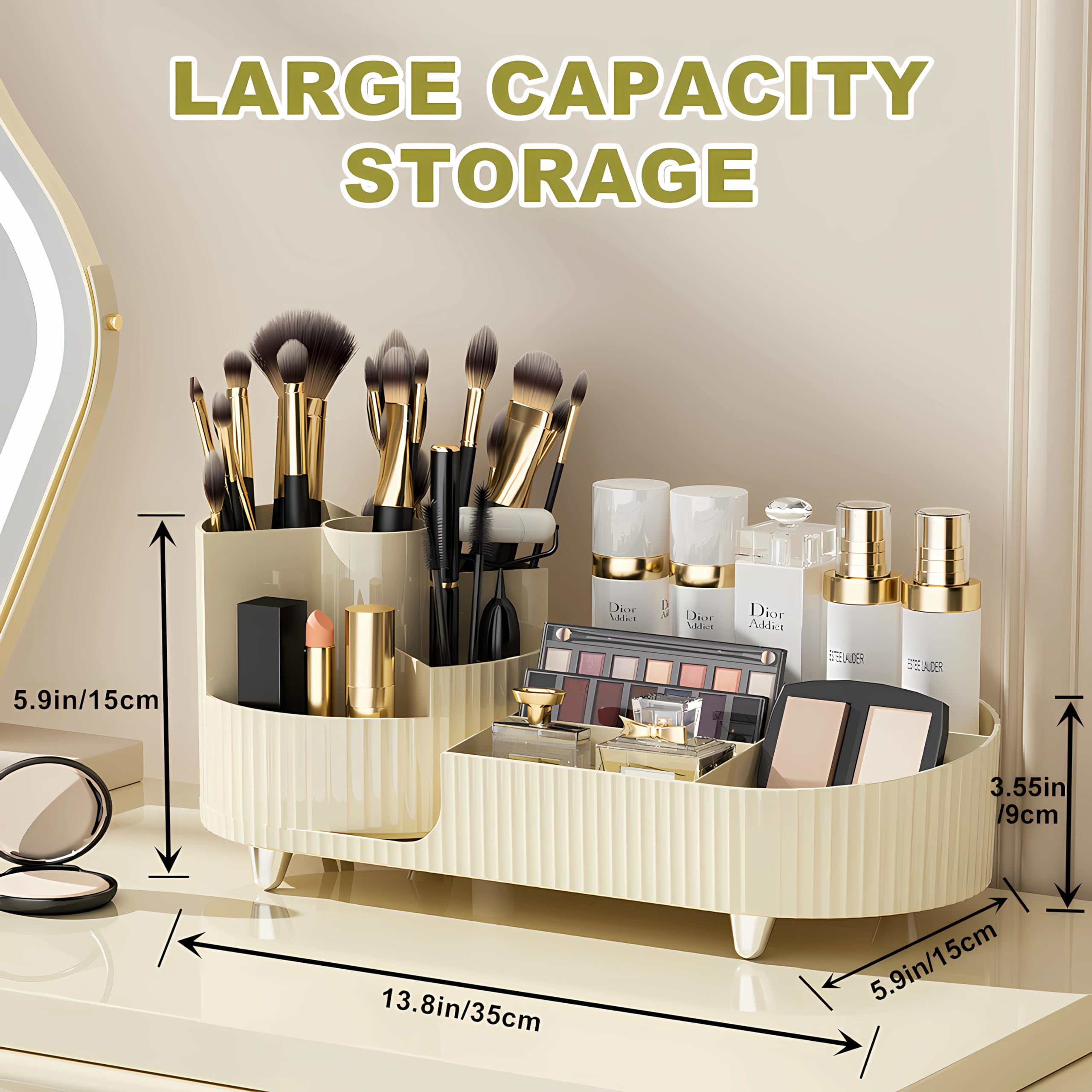 SONGMICS Lot de 4, Organisateur à 6 Compartiments, Boîtes de Rangement