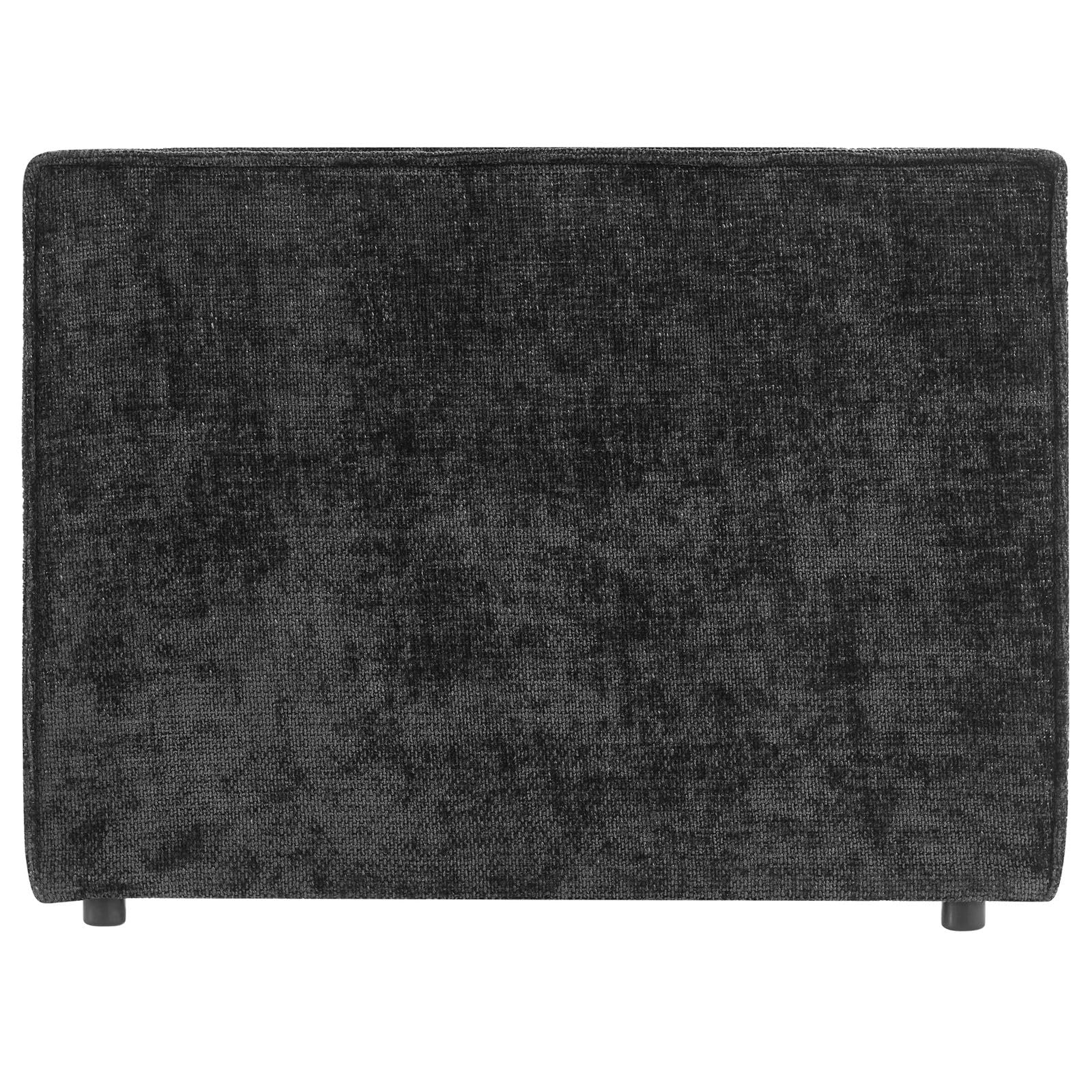 IDIMEX Tête de lit YOLAN 90 rembourrée, en Tissu Polyester pour lit 90 cm, sur Pieds en Plastique, Noir