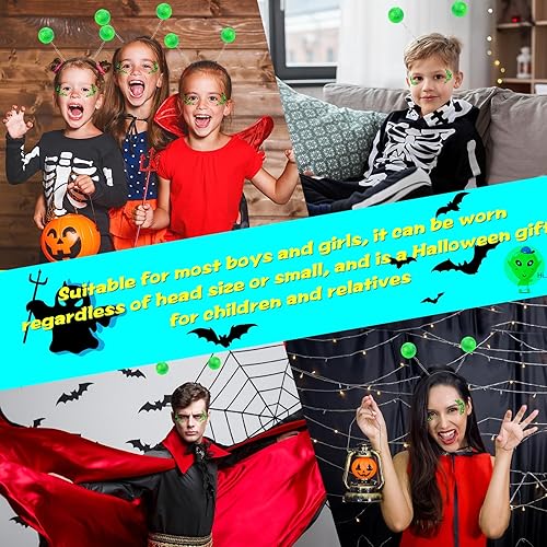 Miniatura 6 de Diadema de alienígena de Halloween con purpurina gruesa y holográfica marciana para suministros de fiesta de Halloween