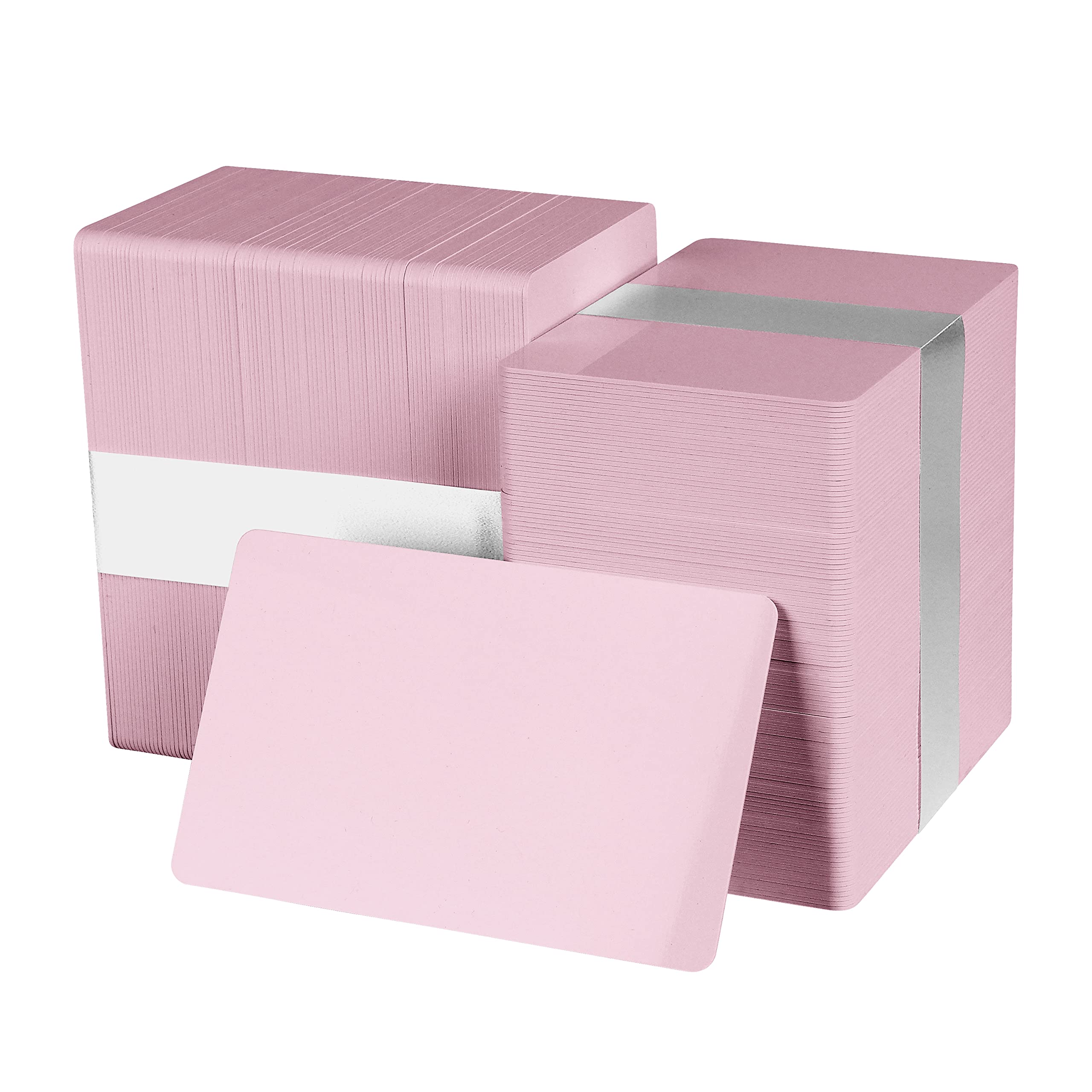 Pack of 500 Pink CR80 PVC Cards | 30 mil by easyIDea