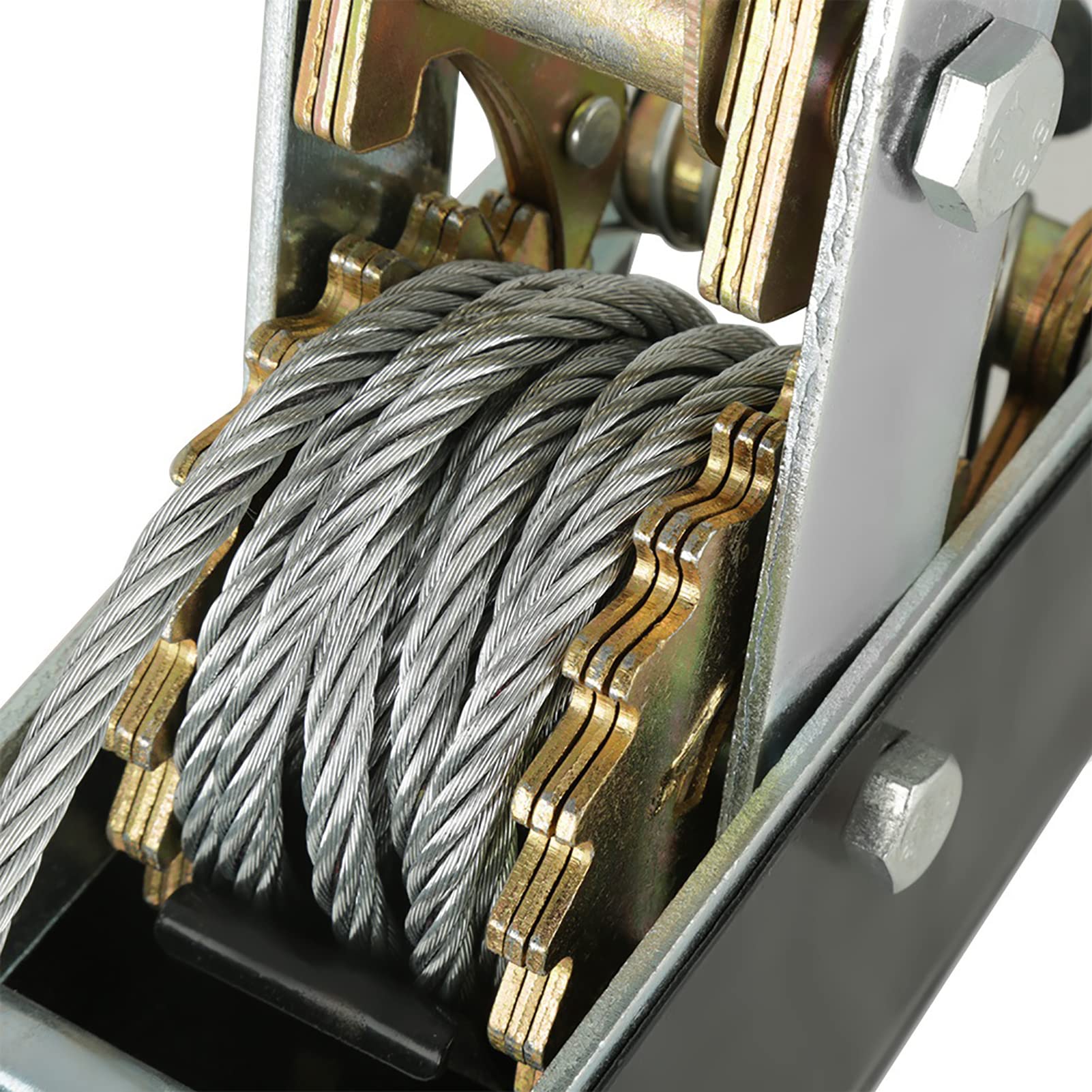 Extractor de Cable de Alimentación, Servicio Pesado 4 Toneladas, Engranajes Dobles con 3 Ganchos, Extractor de Cable de Elevación Automotriz
