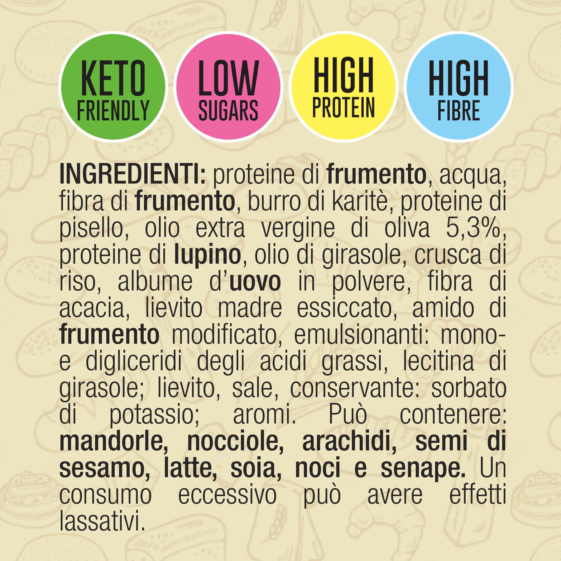 Focaccia Proteica Keto EatPro, 10 Focaccine Da 50g, 7% Carboidrati Netti, 26% Di Proteine, Focaccia Fit Olio Extra Vergine D'Oliva, Spuntini Proteici Low Carb, Keto Diet, Cibo Proteico