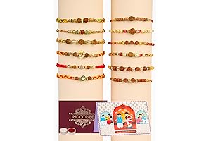 Rakhi Set for Brother and Bhabhi, Lumba Rakhi with Gift Set