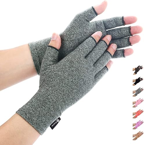 Duerer - Guantes para artritis para mujeres y hombres, para lesiones por movimientos repetitivos, túnel carpiano, reuma, tendinitis sin dedos,