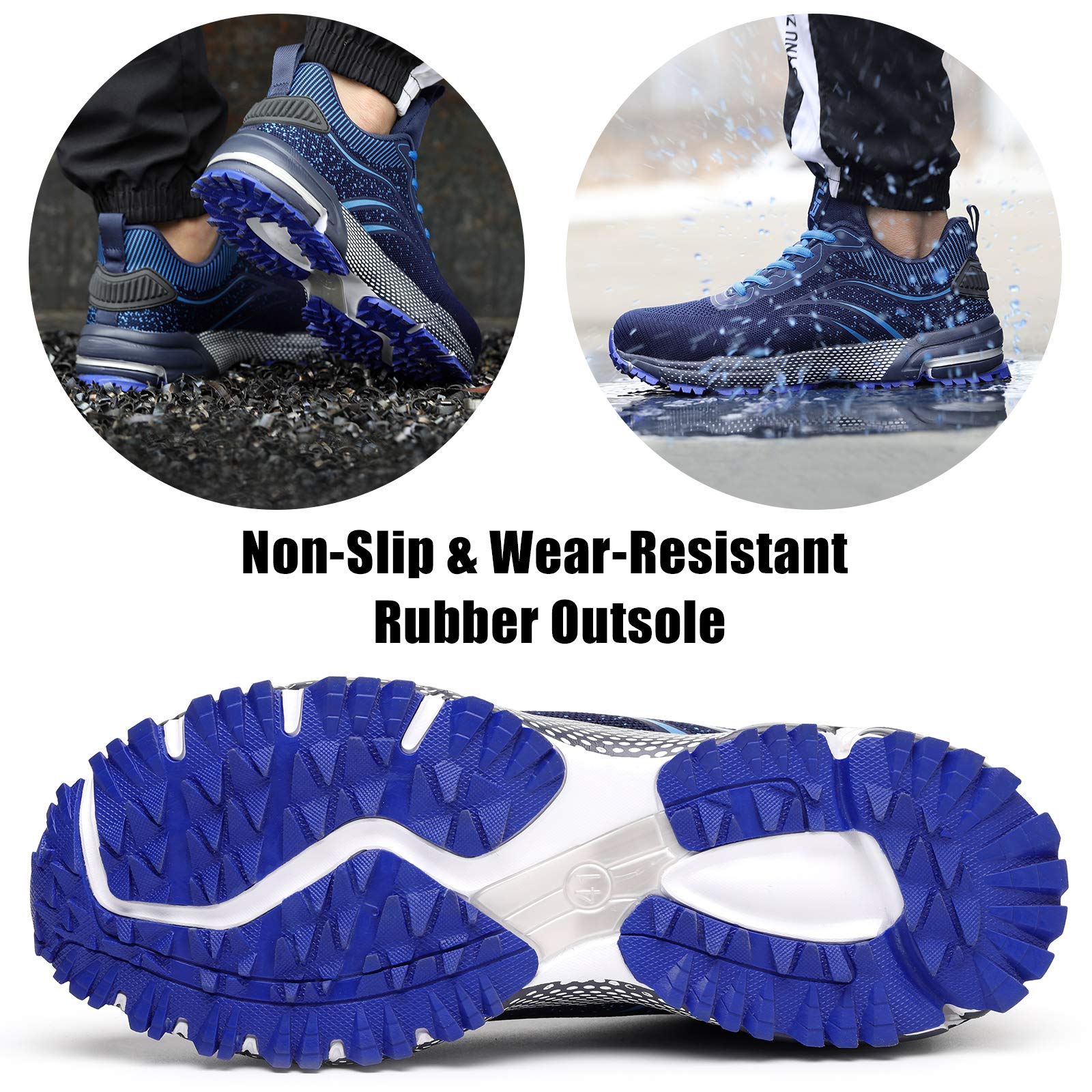 Furuian Scarpe Antinfortunistiche Uomo Donna Leggere Traspiranti Sneakers Scarpe da Lavoro con Punta in Acciaio Antiscivolo Sportive Sicurezza Scarpe