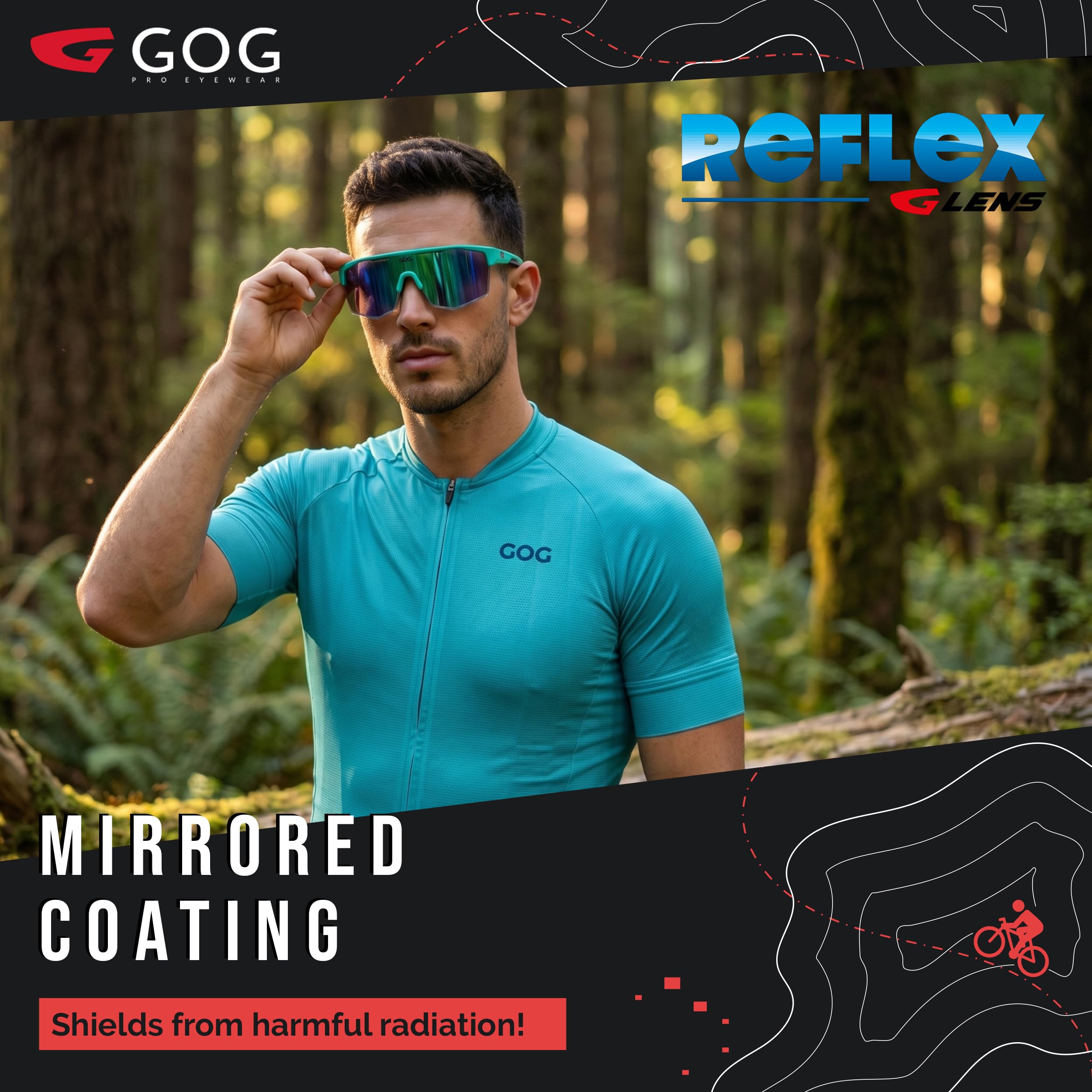 GOG Athena Brille, Matt Neon Pink/Black White Blue, Einheitsgröße für Erwachsene, Matt Neon-Rosa/Schwarz/Weiß/Blau, One size