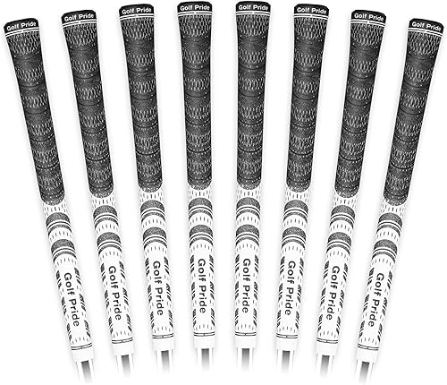 Golf Pride MCC Golf Club Grip - All-Weather Hybrid Grip - Brushed Cotton Cord & Pebbled Texture - Moisture-Wicking Technology - White