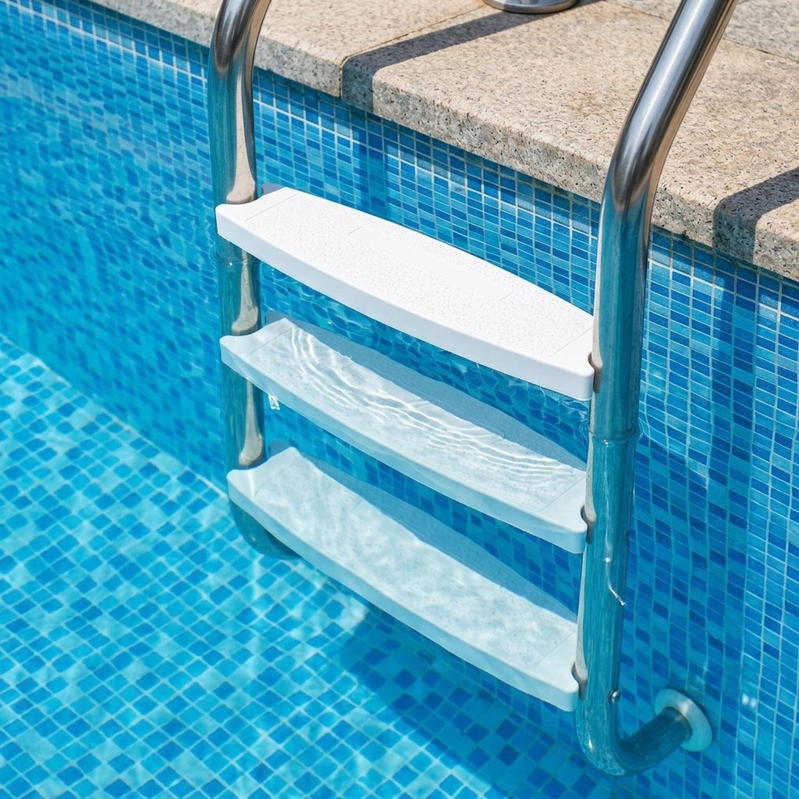3 Piezas Peldaño para Escalera de Piscina Reemplazo de Peldaños con Diseño Accesorio de Montaje Fácil Adecuado para Piscinas SPA Parques